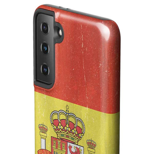 Spain Flag Distressed Galaxy S21 FE Pro Case